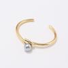 Moda para Mujer Simple Atmosférico Forma de C Apertura Ajustable Kink Gris Perla Pulsera Joyería Transfronterizo Comercio Exterior Suministro Directo