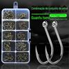 Kit de anzóis para pesca com tubo Fu isini 3-12# anzol de tubo farpado com argola anzol de pesca em atacado equipamento de pesca atacado