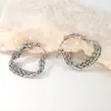Pendientes Geométricos Chapados en Oro de Acero de Titanio Estilo Europeo y Americano, Simples y de Alta Gama, Pendientes Abiertos de Moda para Mujer, Accesorios de Lujo Ligero