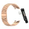 Adecuado para Samsung Galaxy Watch7 Correa de Presión Fe Samsung Watch4 5 6 Botón Correa de Acero de Tres Cuentas