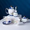 Juego de Té para el Té de la Tarde Estilo Europeo Lujo Ligero Juego de Tazas de Café de Porcelana de Hueso de Gama Alta Exquisito Lujo de Gama Alta Estilo Británico Venta al por Mayor