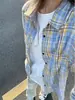 Nueva Camisa a Cuadros Estilo Americano Retro Manga Larga Holgada Primavera Otoño Hombre Casual Camisa Chaqueta Top Atuendo