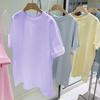 Camiseta holgada de manga corta blanca con diseño de pareja de color puro para mujer, novedad de verano de 2022, moda ins