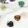Nueva Serie de Piedras Naturales Corazón con Agujero Central Piedra Semipreciosa Regalo Accesorios para Joyería DIY Accesorios para Joyería con Forma de Corazón