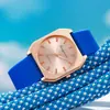 Reloj de Cuarzo con Correa de Silicona, Forma Cuadrada, Estilo Sencillo de Nicho, Reloj para Mujer, Regalo de Alto Valor para Estudiantes