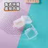 Caixa Plástica Transparente PP Caixa de Armazenamento para Pó de Marshmallow e Cushion de Ar Caixa Vazia Caixa Quadrada Pequena Portátil com Tampa Caixa para Pincel de Pó