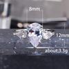 Anillo de compromiso Cao Shi diseño de gota de circón nuevo y exclusivo estilo moda Ins anillo de circón con forma de pera
