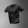 Camiseta Masculina de Manga Curta Esportiva Verão Secagem Rápida Seda Gelada Corrida de Maratona Pista e Campo Ciclismo Treinamento Roupas Fitness