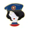 Insignia de Metal Esmaltado con Retrato de Personaje de Dibujos Animados, Broche Personalizado, Broche del Día de la Victoria de Rusia, Calificación Transfronteriza