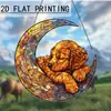 Novo Produto Transfronteiriço: Lua e Cachorro Acrílico Plano 2D Pegador de Sol Arte Decorativa Moderna de Alto Padrão Ornamento para Pendurar