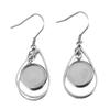 Acero Inoxidable 12mm Gema del Tiempo Gancho para Oreja diy Aretes Colgante Vacío Pendientes Geométricos Irregulares Accesorios Colgante
