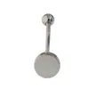 Anillo para ombligo de acero inoxidable 316L 14G, piercing de ombligo creativo esmerilado, joyería de piercing de moda