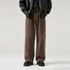 Roupas Masculinas Fengshe / Jeans Masculino de Perna Larga, Corte Reto, Caimento Solto, Marca Casual Tendência Retro Americana, Calças para Altura