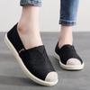Sapatos de Pano de Pequim Antigos Sapatos Slip-on Femininos Respiráveis Sola Macia Outono Novos Sapatos de Pescador Sapatos Femininos Baixos para Cabelo