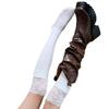 [envío gratis] medias de encaje botas hasta la rodilla otoño e invierno viento puro blanco calcetines altos japoneses calcetines hasta el muslo
