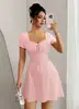 Vestido de Punto Ajustado Estilo Francés para Adelgazar Inspirado en Chanel con Escote en V y Cintura Ceñida Nuevo Verano 2026