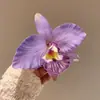 2025 Novo Estilo Pura Luxúria Flor Grampo de Cabelo Grampo Lateral para Orelha Borboleta Simulada Orquídea Presilha Acessórios de Cabelo para Praia