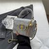 Bolso Pequeño Plateado de Alta Gama para Mujer 2026 Nuevo de Moda Versátil Bolso Cruzado Bolso Popular de Venta Caliente Bolso Cuadrado Pequeño