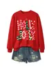 Amazon wish estación independiente moda casual para mujer sudadera a cuadros holly jolly lunares rayas de estrella
