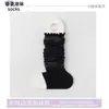 Calcetines de encaje para pantorrilla Cubre pies Calcetines para cubrir pies Calcetines de burbujas Verano Delgados Estilo ballet con zapatos pequeños de cuero Calcetines de media longitud