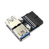 Adaptador USB3.0/3.1 C IDC19P/20P para USBA Fêmea Porta Dongle Interno U Shield Chassi Frontal