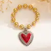 Europeo y Americano Transfronterizo Personalidad Exagerada Retro Religioso Múltiple Sagrado Corazón Colgante Collar Aretes para Mujer Diseño Plata Corazón
