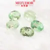 Zafiro azul verdoso de forma ovalada, gema cultivada, piedra suelta, manzana verde forma de huevo, accesorios al por mayor, joyería y artículos decorativos