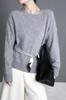 Novedades Otoño e Invierno 2025 Tejidos de Lana para Mujer, Jerseys de Cuello Redondo, Jerseys Holgados, Tops Cepillados, Prendas de Abrigo Tejidos de Cachemir Cepillado