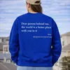 Moletom Feminino com Gola Careca e Forro de Fleece com Estampa de Slogan em Cor Lisa para Sites Independentes de Comércio Exterior