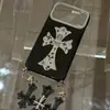 Funda Cruzada Hueca con Purpurina Estilo Coreano Adecuada para Teléfono Apple 17 Pro Max iPhone 16P Portátil 15P Anti-Caída