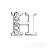 Acessórios para joias DIY de letra meia-diamante cor cromo 8mm Use com acessórios de peças sobressalentes Contas de letra inglesa liga de zinco