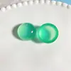 Parche Facial de Anillo Semi-Circular de Resina de Fondo Plano No Poroso de 20 mm, Cuentas Sueltas de Ágata Imitación Ojo de Gato, Accesorios para Joyería Hecha a Mano DIY