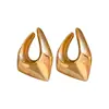 Pendientes Geométricos Irregulares Exagerados de Plata Bañada en Oro Real Pendientes de Moda Europeos y Americanos Sentido de Lujo Ligero de Alta Gama