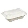 Caja Desechable Engrosada para Llevar Sushi de Almidón de Maíz Caja para Comida a Domicilio Frita de Grado Alimenticio Biodegradable Apta para Microondas