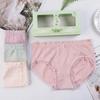 Ropa interior en caja para mujer, cintura media, entrepierna de algodón de grafeno, bragas transpirables sexys de encaje fino para niña japonesa para mujer