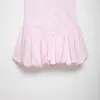 Atacado de Roupas Femininas Transfronteiriças Estilo Europeu e Americano Primavera 2026 Novo Vestido Curto de Popeline com Gola Halter Estilo Balão