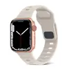 Adequado para Pulseira Apple Watch Iwatch9 Fivela Quadrada Silicone Cor Sólida Pulseira de Relógio Pulseira Apple Watch Ultra2