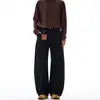 2026 Pantalones Casuales Curvos de Lona con Cuentas Retro Americanos Nuevos para Hombres y Mujeres, Marca de Moda Pantalones de Pierna Ancha Adelgazantes Desconstruidos