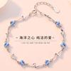 Pulsera de Plata de Ley 925 Femenina Estilo Coreano Casual Personalidad Diseño de Nicho Pulsera de Bambú Estrella Marina Regalo de Cumpleaños