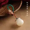 Estilo Chino Creativo Bolsa de Dinero de Bodhi de la Suerte Cadena para Teléfono Móvil Estuche Corto Antiperdida para Pareja Colgante de Lanyard Colgante de Bolsa