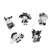Accesorios de Resina DIY de Dibujos Animados Joyería Gaviota Blanca y Negra Pegamento Cremoso Pasador Funda para Teléfono Móvil Hebilla de Zapato Llavero Colgante con