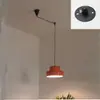 Lustre de sala de jantar laranja estilo nórdico de meados do século, mesa de jantar laranja estilo japonês criativa, luminária pendente Bauhaus para sala de jantar