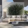 Juego de Sofá de Exterior para Patio de Villa, Tumbona Impermeable de Teca y Ratán, Muebles de Ocio para Terraza y Jardín de Casa Modelo