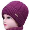 Gorro de Lana Cálido de Invierno con Felpa para Madres de Mediana Edad y Mayores, Gorro de Punto para Señoras Mayores con Protección Auditiva para el Frío al Aire Libre
