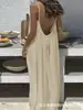 Nuevo abrigo de tirantes cruzado para mujer de Amazon y AliExpress, vestido casero holgado sin espalda para primavera y verano