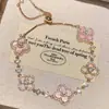 Pulsera de Flor de Diamante de Zirconia Hueca Deslizante Pulsera de Lujo Ligero de Alto Sentido Pulsera Joker de Moda para Viajes al Trabajo Venta al por Mayor