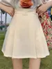 Falda para Mujer 2025 Primavera y Otoño Nueva Cintura Alta Ajustada Falda Corta Línea A Estilo Académico Negra Plisada de Moda Falda para Cadera