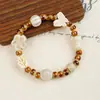 Pulseira de Cerâmica Jingdezhen Presente Novo Gato Chinês Garra Contas Estudante Pulseira Simples Sem Desbotamento Verão Feminino Atacado