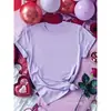 [Código Europeu Transfronteiriço] Camiseta Feminina Lisa de Manga Curta com Gola Redonda Solta de Cor Pura Transfronteiriça