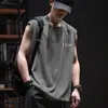 2026 Nuevo Estilo Camiseta sin Mangas de Seda de Hielo para Hombre, Verano Ajuste Holgado, Deportiva Fitness de Secado Rápido sin Mangas Camiseta sin Mangas Delgada